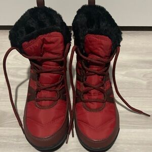 Sorel Red and Black Winter Boots